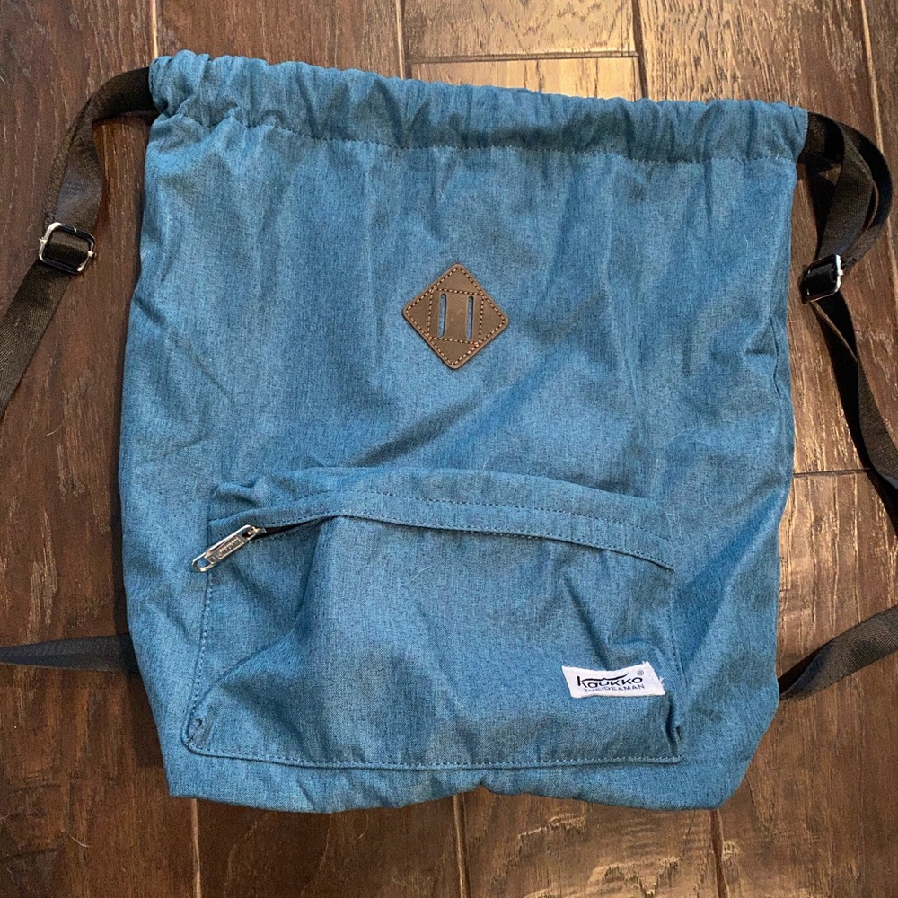 Blue Drawstring bag